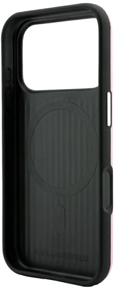 Dėklas Karl Lagerfeld Smooth Choupette Sketch MagSafe do iPhone 18 Pro / 17 Pro rožinė