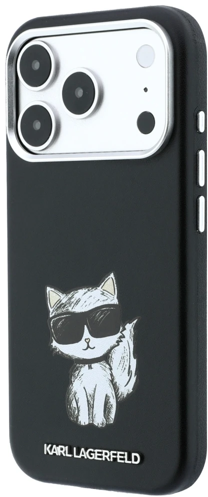 Dėklas Karl Lagerfeld Smooth Choupette Sketch MagSafe Case for iPhone 18 Pro / 17 Pro / 18 Pro - Juodas