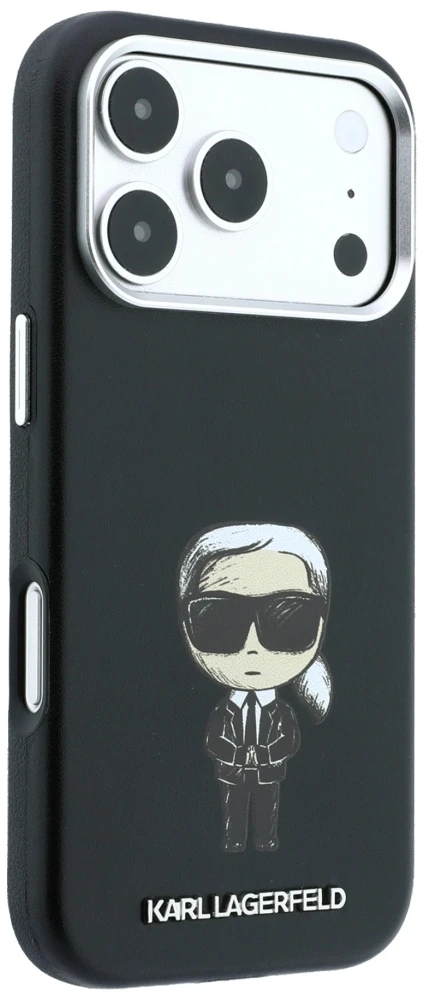 Dėklas Karl Lagerfeld Smooth Ikonik Sketch MagSafe Case for iPhone 18 Pro / 17 Pro - Juodas