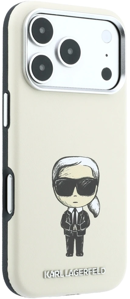 Dėklas Karl Lagerfeld Smooth Ikonik Sketch MagSafe do iPhone 18 Pro Max / 17 Pro Max smėlio spalva