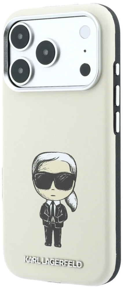Dėklas Karl Lagerfeld Smooth Ikonik Sketch MagSafe Case for iPhone 18 Pro / 17 Pro - rusvai gelsvas