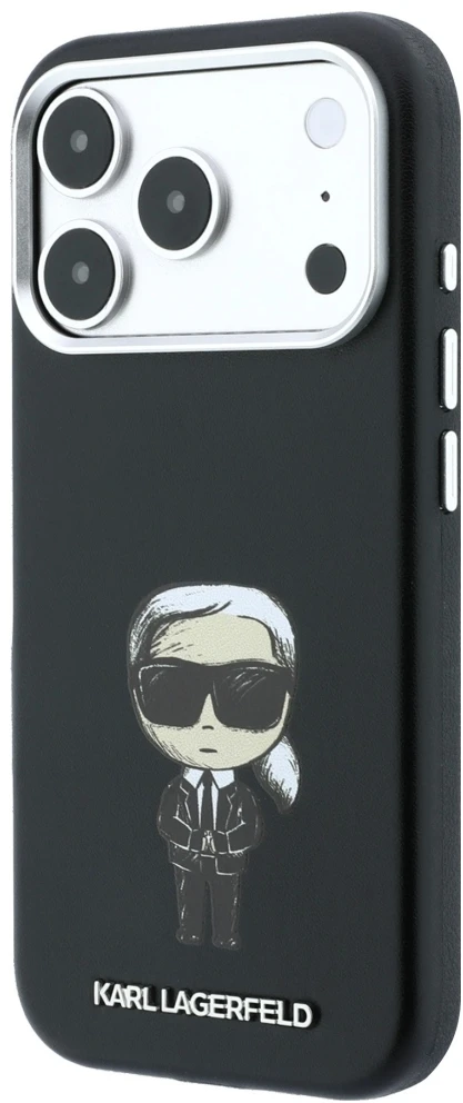 Dėklas Karl Lagerfeld Smooth Ikonik Sketch MagSafe Case for iPhone 18 Pro / 17 Pro - Juodas