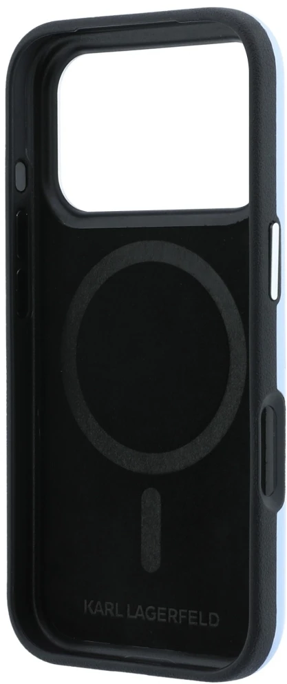 Dėklas Karl Lagerfeld Smooth Ikonik Sketch MagSafe case for iPhone 18 Pro / 17 Pro - light mėlynas