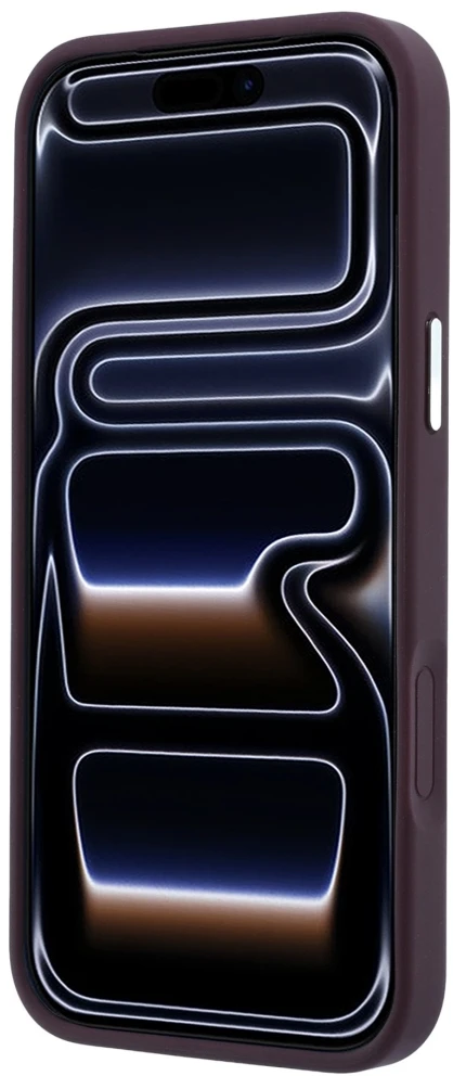 Dėklas Karl Lagerfeld with Ring Stand 360 Choupette Head Pin MagSafe do iPhone 18 Pro / 17 Pro bordo spalvos