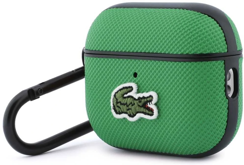 Lacoste Petit Pique Croc Logo Patch dėklas skirtas AirPods Pro 3 Žalias