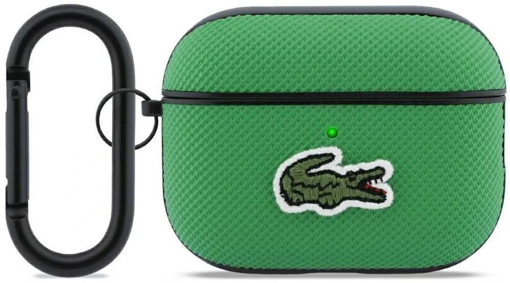 Lacoste Petit Pique Croc Logo Patch dėklas skirtas AirPods Pro 3 Žalias