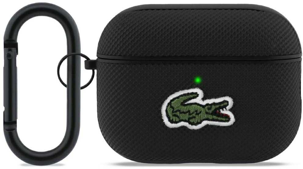 Lacoste Petit Pique Croc Logo Patch dėklas skirtas AirPods Pro 3 Juodas