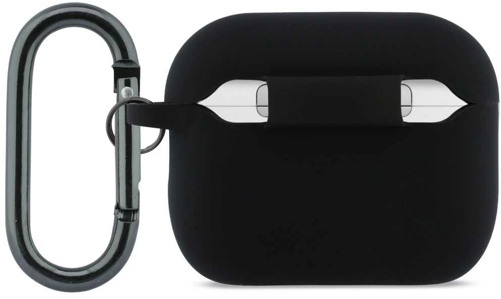 Lacoste Liquid Silicone Croc Logo dėklas skirtas Apple AirPods Pro 3 juodos spalvos