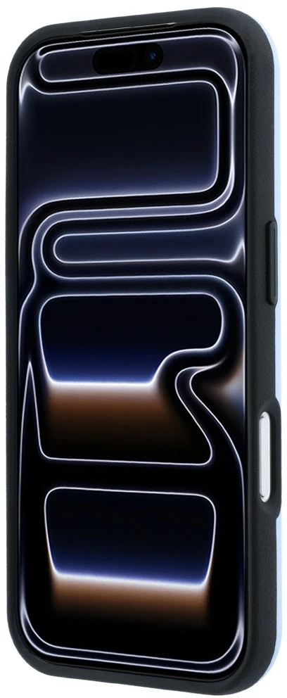 Dėklas Mercedes Leather Semi Wrap Iconic Line MagSafe do iPhone 18 Pro Max / 17 Pro Max mėlyna