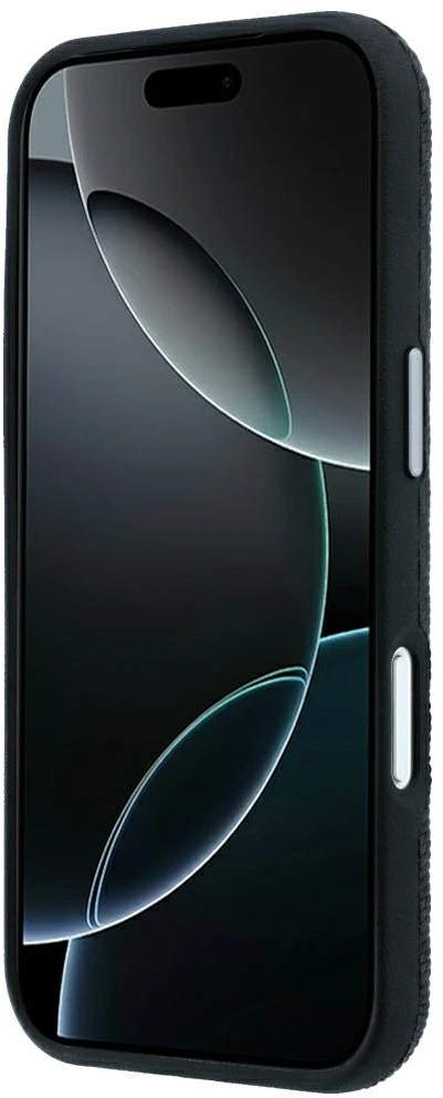 Dėklas Mercedes Leather Semi Wrap Wood Effect MagSafe skirtas iPhone 18 Pro Max / 17 Pro Max juodas