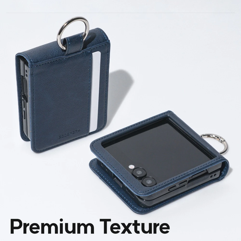 Mercury Basic Diary dėklas skirtas Samsung Galaxy Z Flip8, tamsiai mėlyna