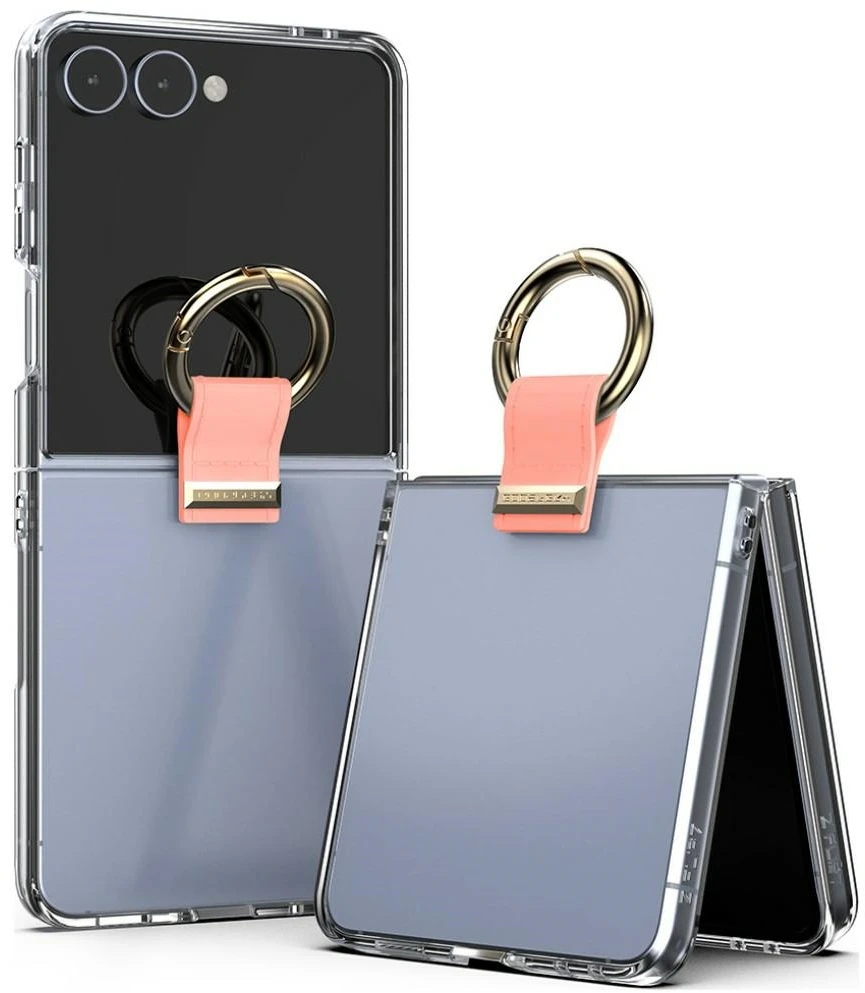 Dėklas Mercury Golden Bell Clear Case do Samsung Galaxy Z Flip8 rožinė