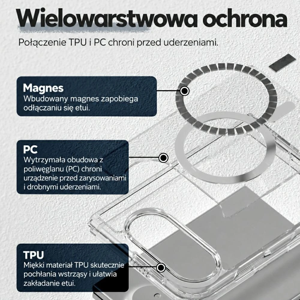 Dėklas Mercury Jelhard MagSafe do iPhone Duo permatomas