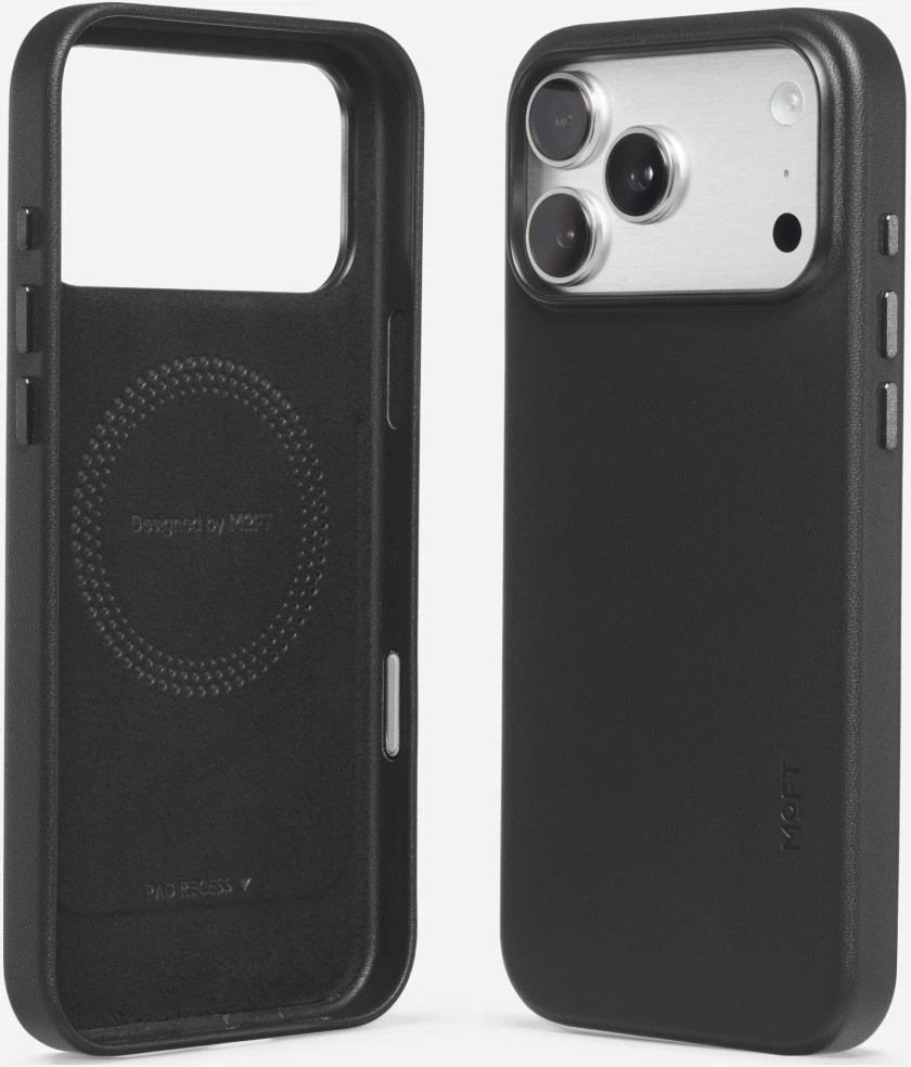 Dėklas Moft Snap MagSafe skirtas iPhone 18 Pro Max / 17 Pro Max juodos spalvos