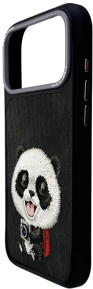 Dėklas NIMMY case BIG EYED GIANT PANDA for IPHONE 18 Pro/17 Pro juodas