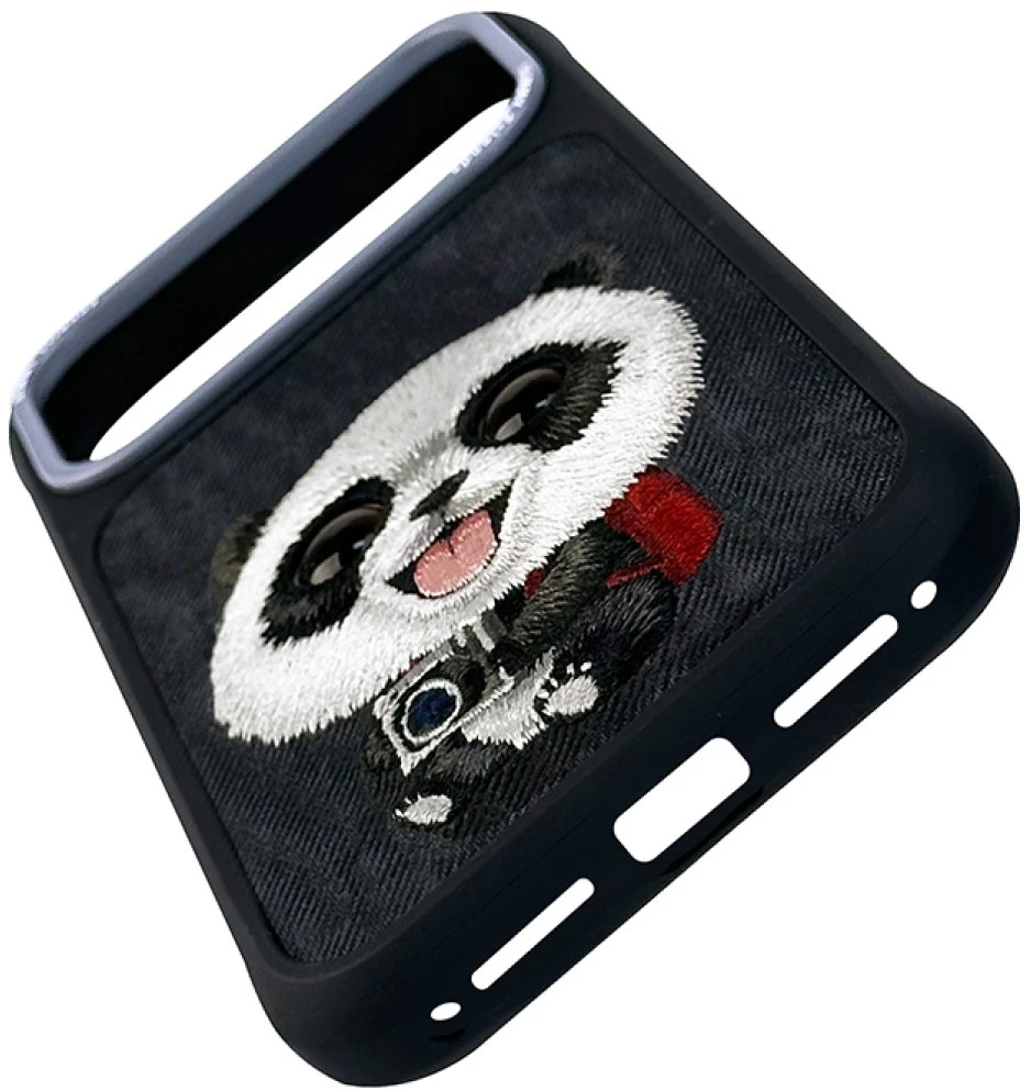 Dėklas NIMMY case BIG EYED GIANT PANDA for IPHONE 18 Pro/17 Pro juodas