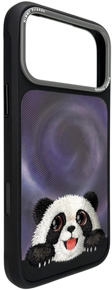 Dėklas NIMMY case BIG EYED LYING GIANT PANDA compatible with MagSafe for IPHONE 18 Pro Max/17 Pro Max juodas