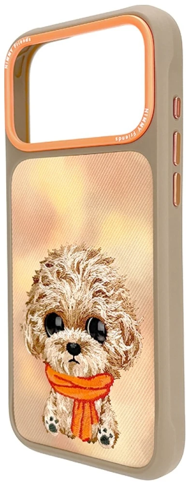 Dėklas NIMMY case BIG EYED TEDDY POODLE for IPHONE 18 Pro/17 Pro ruda