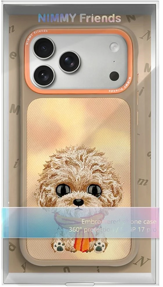 Dėklas NIMMY case BIG EYED TEDDY POODLE for IPHONE 18 Pro/17 Pro ruda