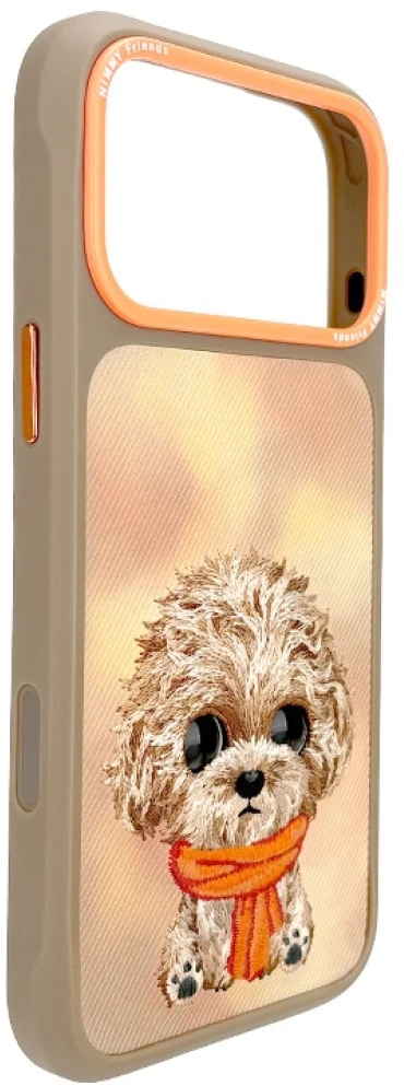 Dėklas NIMMY case BIG EYED TEDDY POODLE for IPHONE 18 Pro/17 Pro ruda