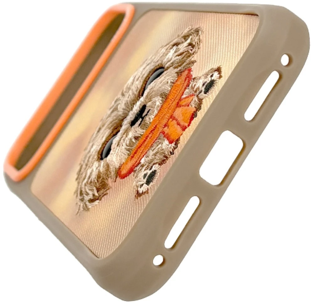 Dėklas NIMMY case BIG EYED TEDDY POODLE for IPHONE 18 Pro Max/17 Pro Max ruda