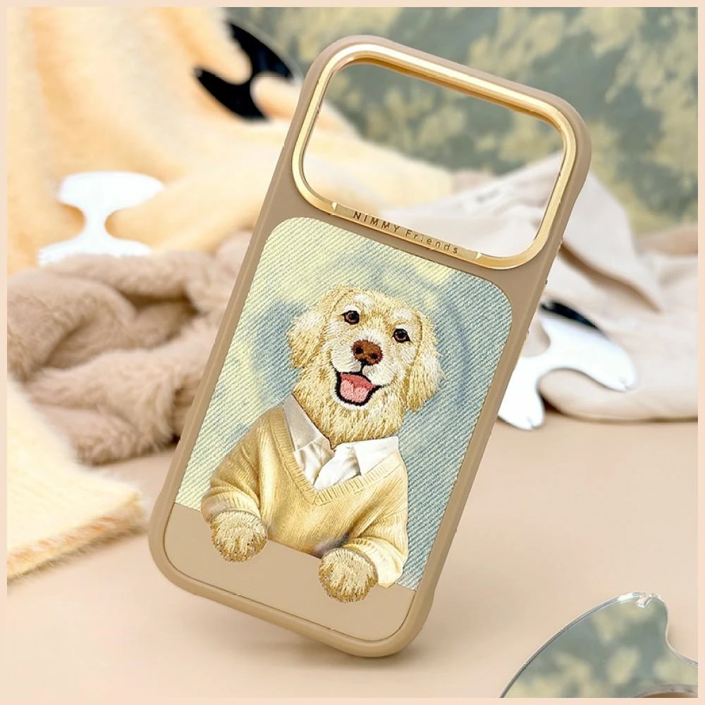 Dėklas NIMMY case GENTLE PETS SERIES DOG compatible with MagSafe for IPHONE 18 Pro Max/17 Pro Max ruda