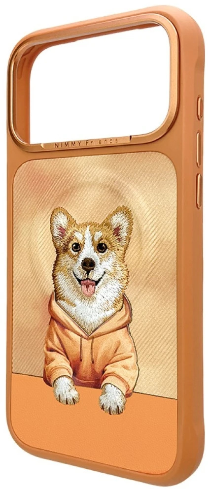 Dėklas NIMMY case GENTLE PETS SERIES DOG compatible with MagSafe for IPHONE 18 Pro/17 Pro oranžinis