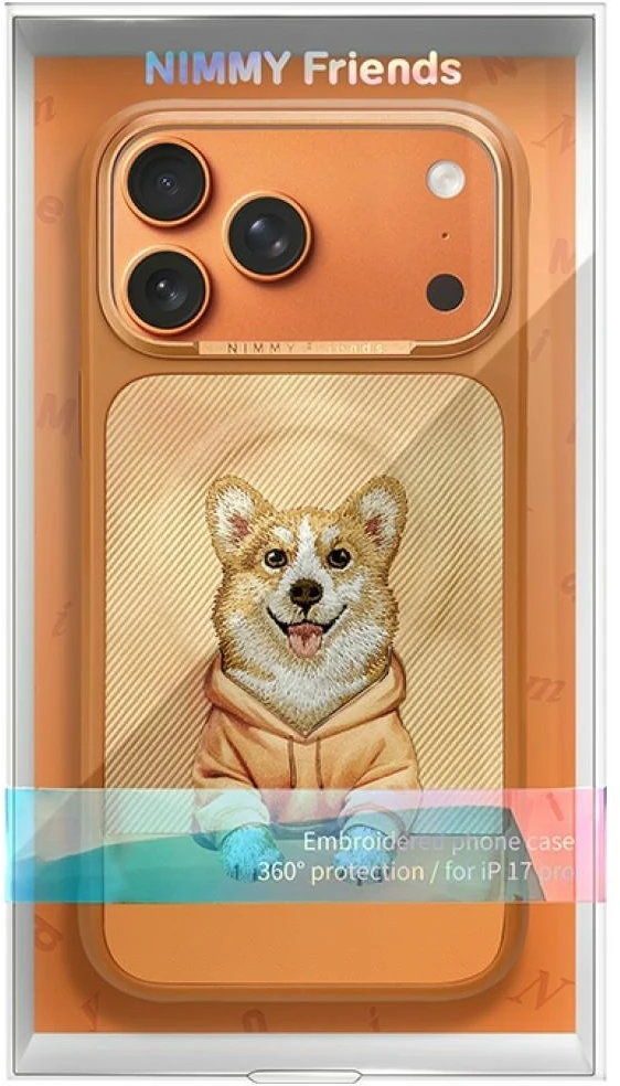Dėklas NIMMY case GENTLE PETS SERIES DOG compatible with MagSafe for IPHONE 18 Pro/17 Pro oranžinis