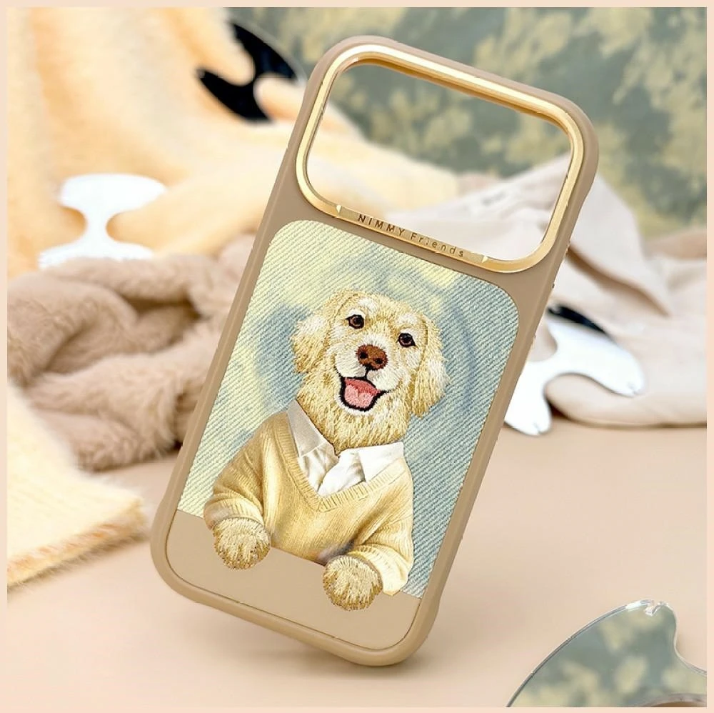 Dėklas NIMMY case GENTLE PETS SERIES DOG compatible with MagSafe for IPHONE 18 Pro/17 Pro ruda