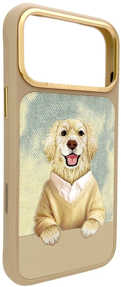 Dėklas NIMMY case GENTLE PETS SERIES DOG compatible with MagSafe for IPHONE 18 Pro Max/17 Pro Max ruda