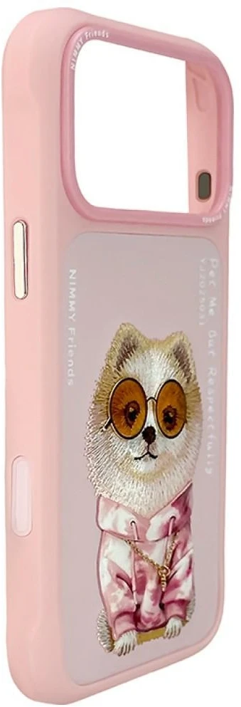 Dėklas NIMMY case GLASSES COOL DOG for IPHONE 18 Pro Max/17 Pro Max pink