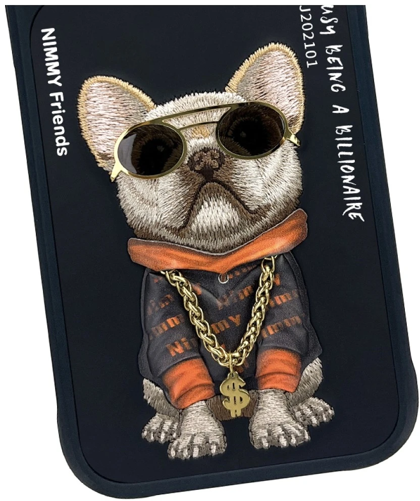 Dėklas NIMMY case GLASSES COOL DOG for IPHONE 18 Pro Max/17 Pro Max juodas