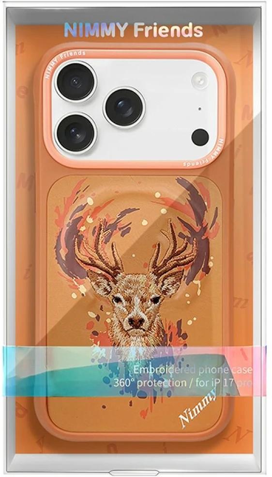 Dėklas NIMMY case DEER compatible with MagSafe for IPHONE 18 Pro Max/17 Pro Max oranžinis