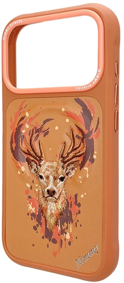 Dėklas NIMMY case DEER compatible with MagSafe for IPHONE 18 Pro/17 Pro oranžinis