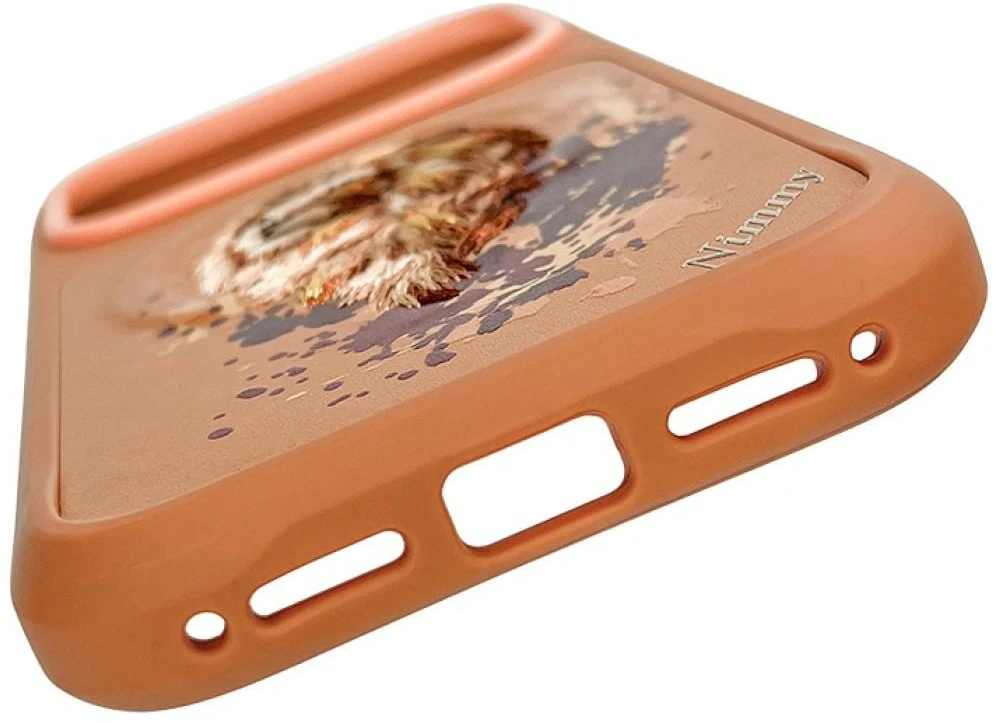 Dėklas NIMMY case LION compatible with MagSafe for IPHONE 18 Pro Max/17 Pro Max oranžinis