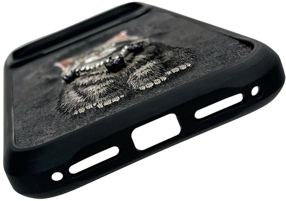 Dėklas NIMMY case LUCKY FASHION CAT compatible with MagSafe for IPHONE 18 Pro Max/17 Pro Max juodas