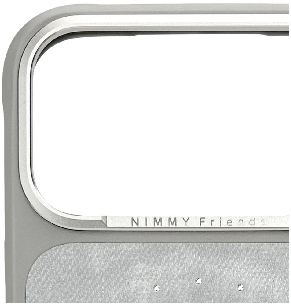 Dėklas NIMMY case LUCKY FASHION CAT compatible with MagSafe for IPHONE 18 Pro/17 Pro pilkas