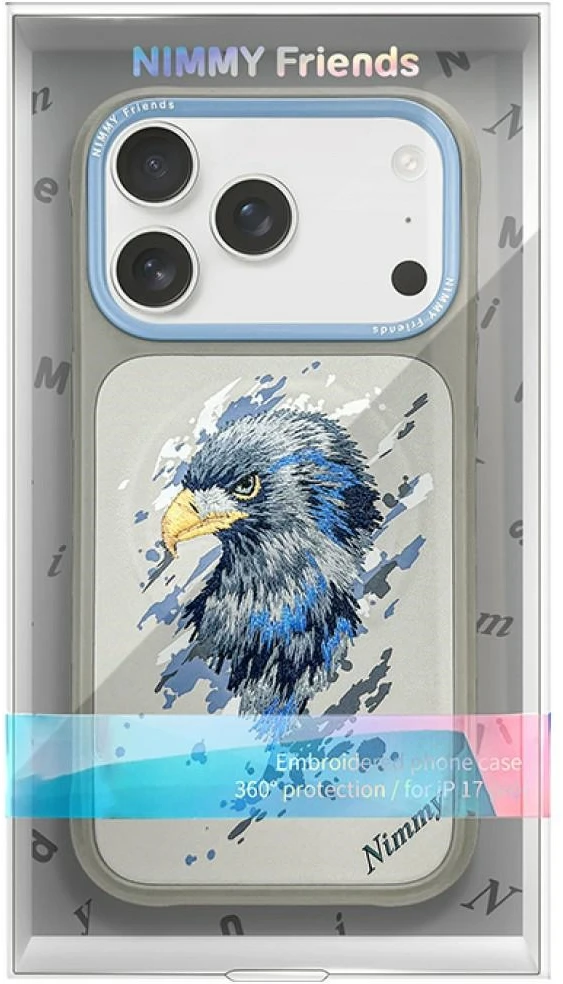 Dėklas NIMMY case EAGLE compatible with MagSafe for IPHONE 18 Pro/17 Pro pilkas