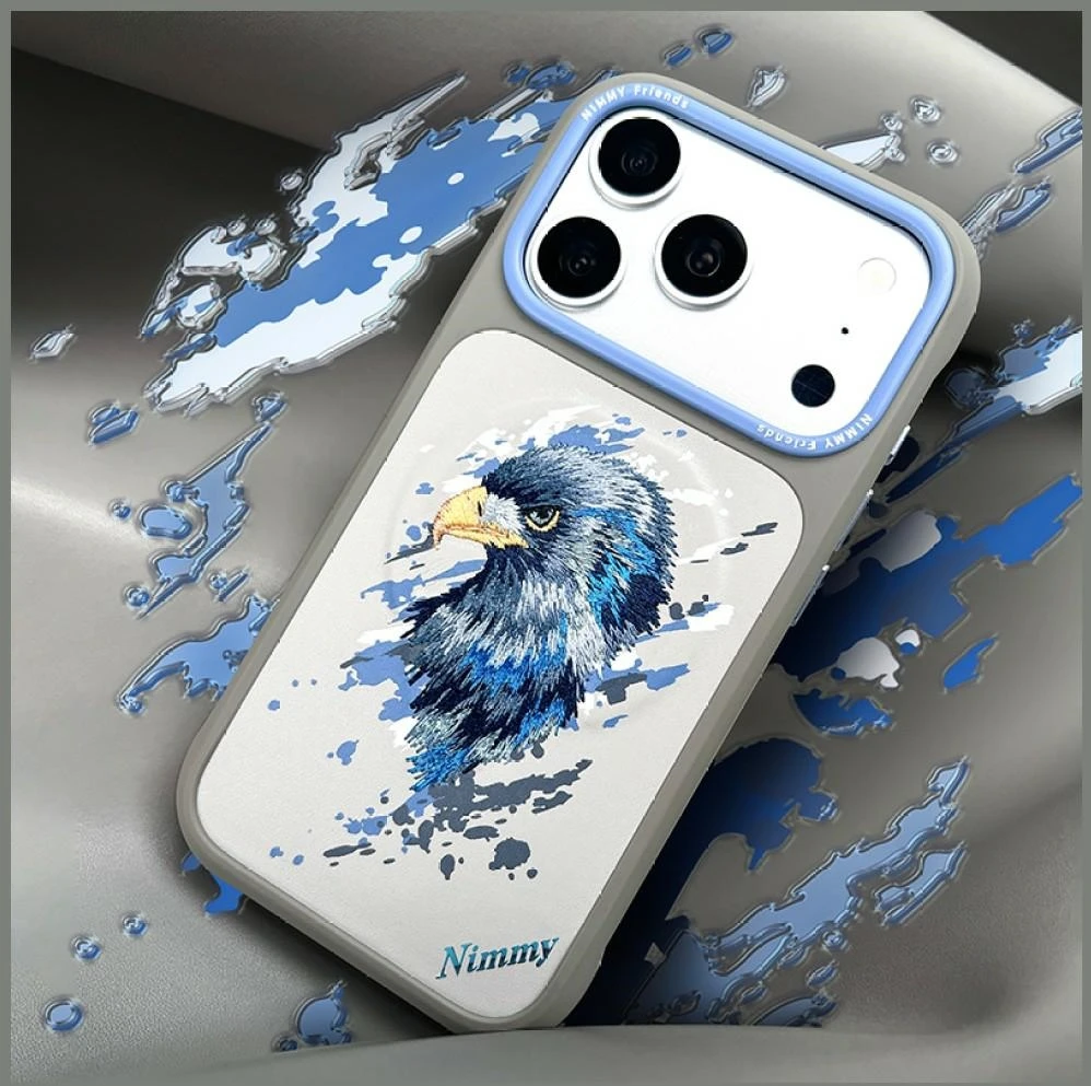 Dėklas NIMMY case EAGLE compatible with MagSafe for IPHONE 18 Pro/17 Pro pilkas