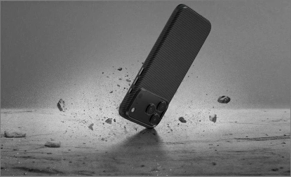 Pitaka Aramidinis „ProGuard“ dėklas Apple iPhone 17 Pro Max, juodas