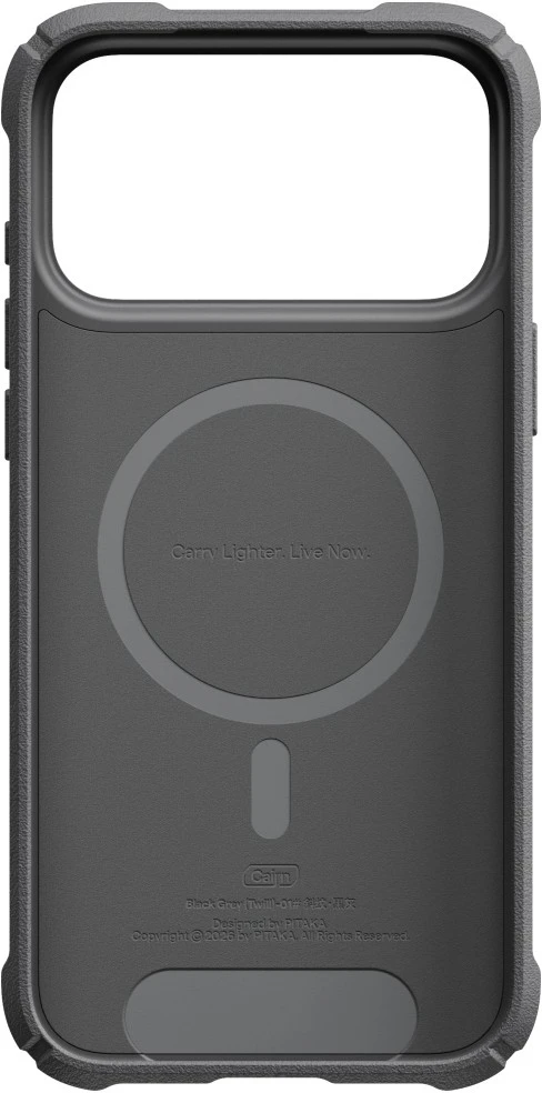 Dėklas Case PITAKA Cairn Case for iPhone 18 Pro Max / 17 Pro Max juodas pilkas