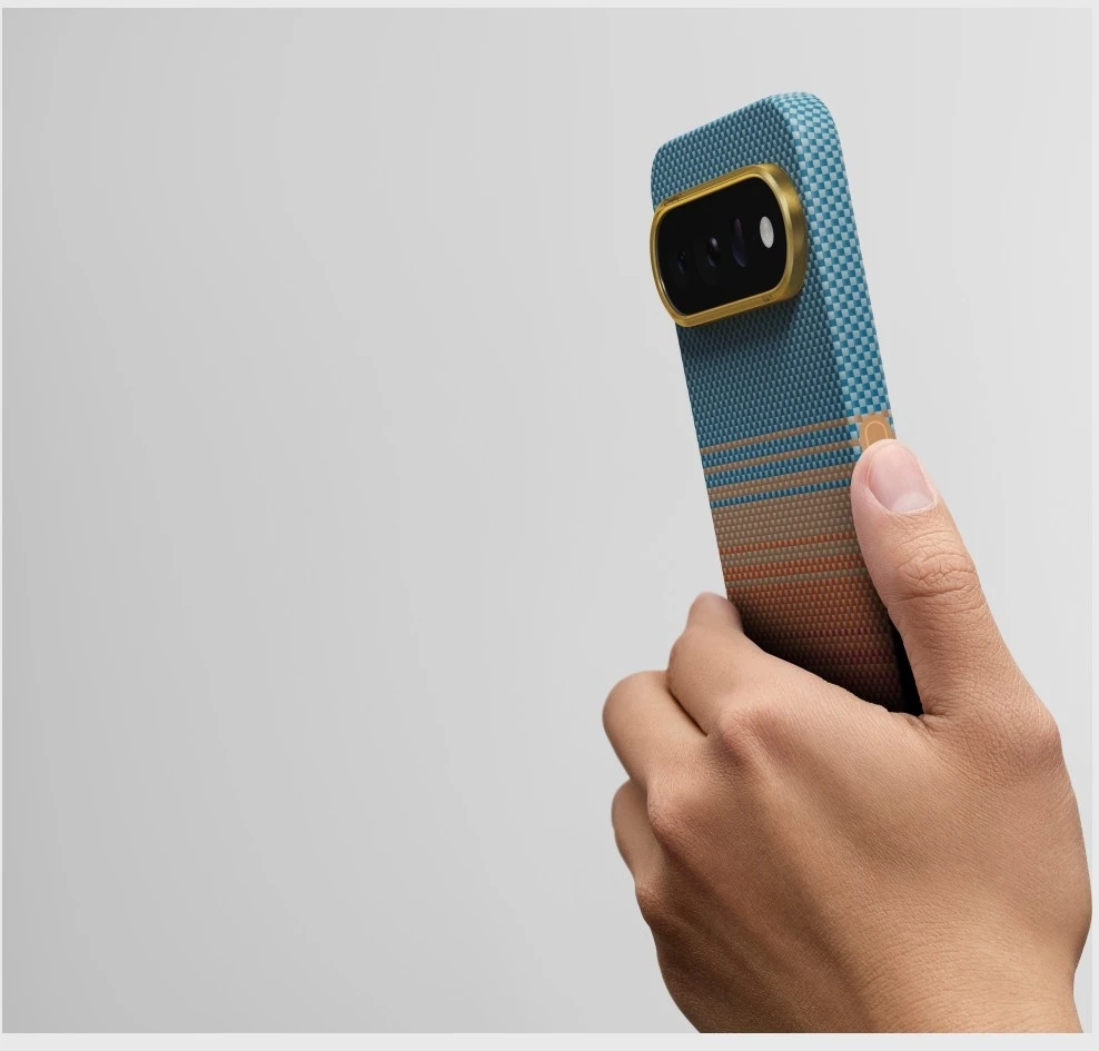 Dėklas PITAKA California Dream 01 Edge Case skirtas Google Pixel 11 Pro XL saulėlydžio spalvos