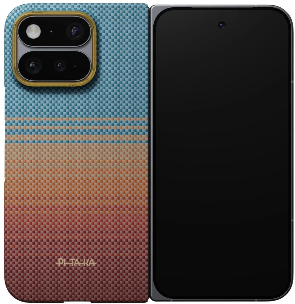 Cases And Covers Pitaka Edge dėklas, nugarėlės dangtelis, California Dream Sunset 2.0 – Google Pixel 11 Pro Fold