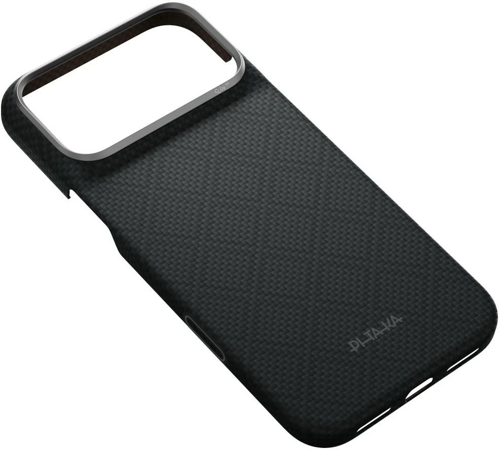 Dėklas PITAKA Edge Argyle MagSafe, skirtas iPhone 18 Pro Max / 17 Pro Max, bazalto juodas