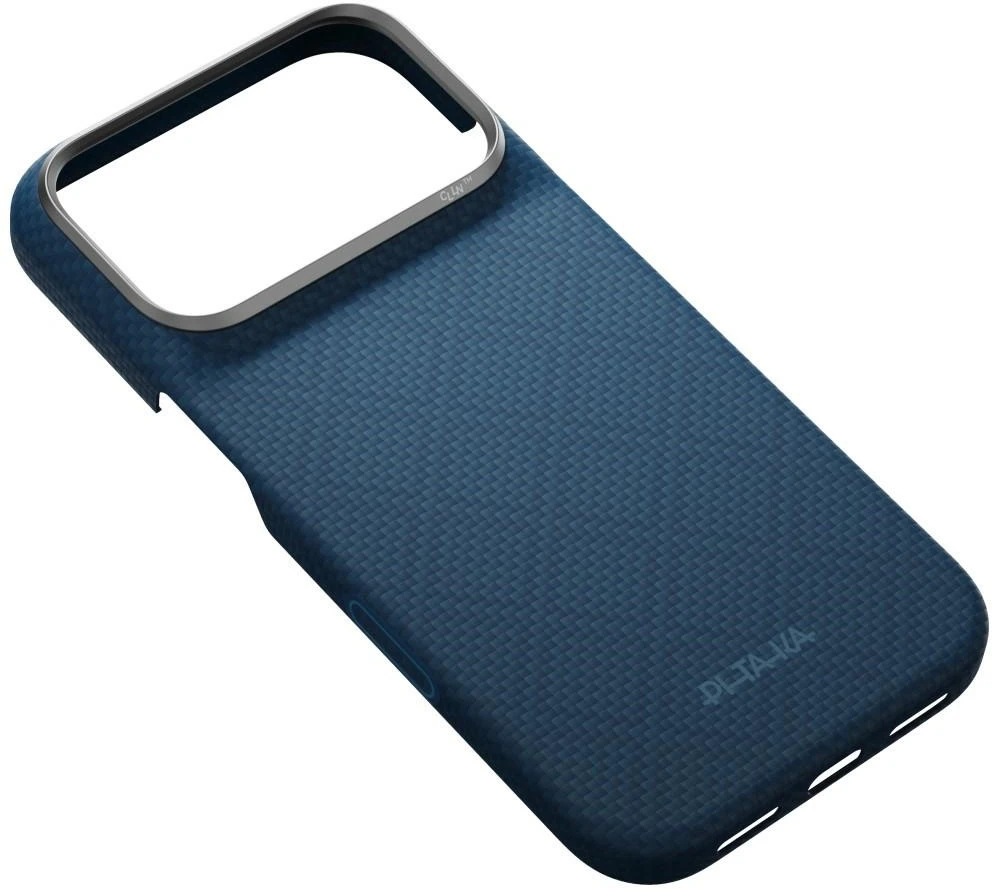 Dėklas PITAKA Edge Argyle MagSafe dėklas, skirtas iPhone 18 Pro / 17 Pro, vidurnakčio mėlyna