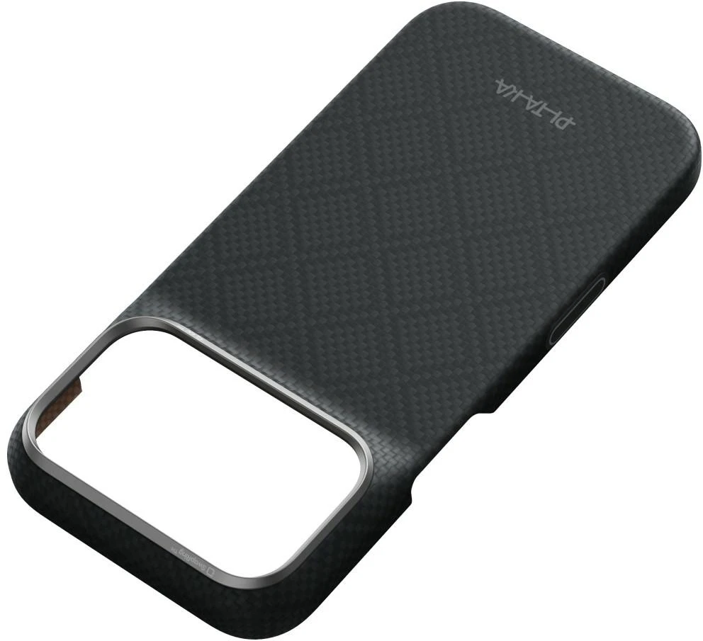 Dėklas PITAKA Edge Argyle MagSafe, skirtas iPhone 18 Pro / 17 Pro, bazalto juodas