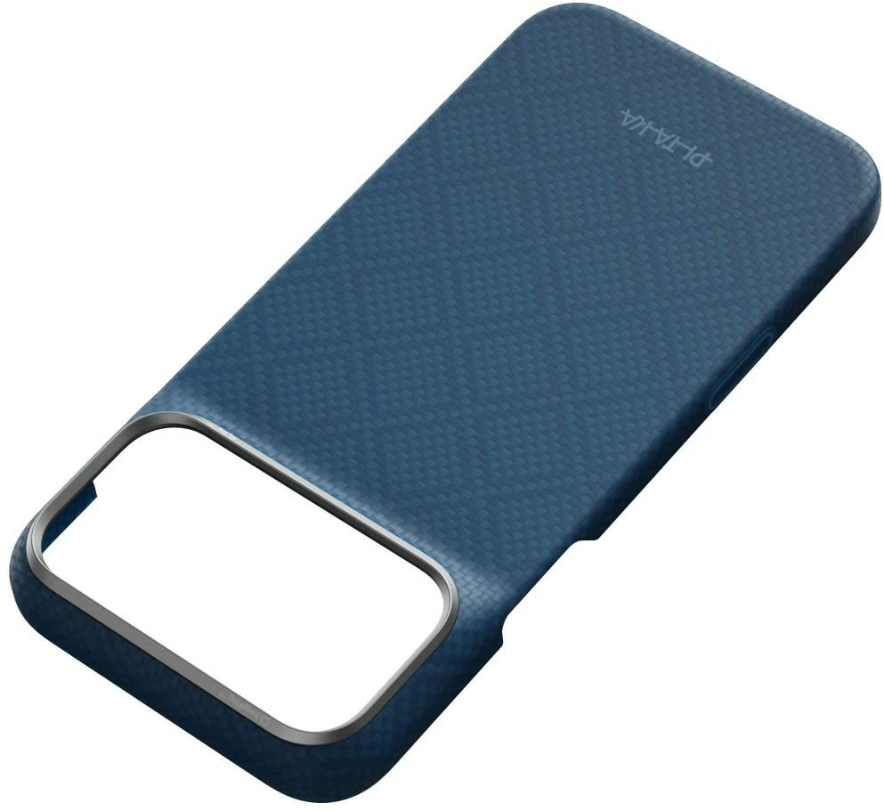 Dėklas PITAKA Edge Argyle MagSafe dėklas, skirtas iPhone 18 Pro Max / 17 Pro Max, vidurnakčio mėlyna