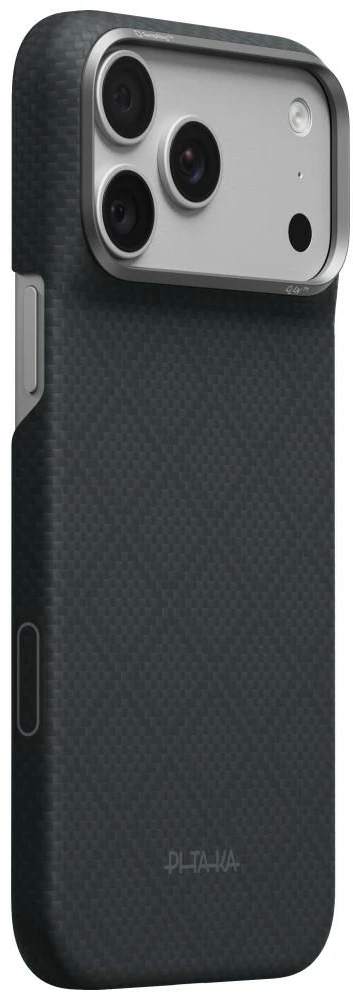 Dėklas PITAKA Edge Argyle MagSafe, skirtas iPhone 18 Pro Max / 17 Pro Max, bazalto juodas