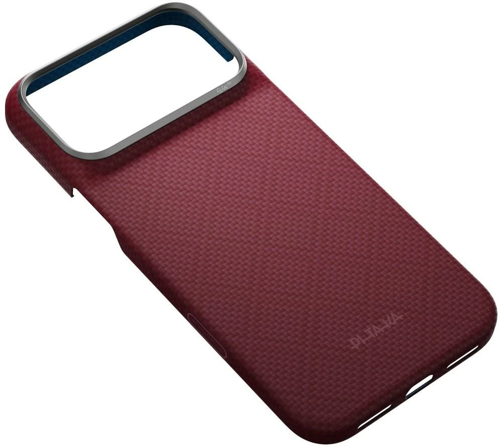 PITAKA Edge Case Argyle MagSafe dėklas, skirtas iPhone 18 Pro Max / 17 Pro Max, bordo spalvos