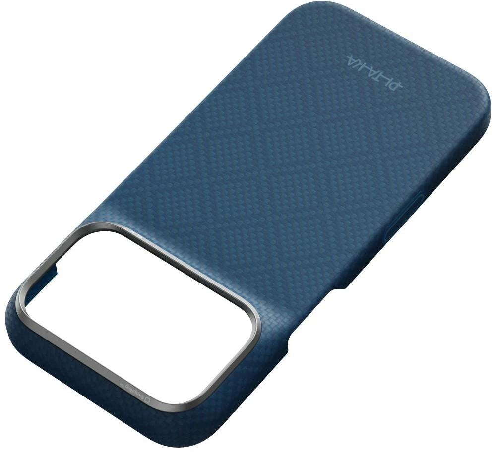 Dėklas PITAKA Edge Argyle MagSafe dėklas, skirtas iPhone 18 Pro / 17 Pro, vidurnakčio mėlyna